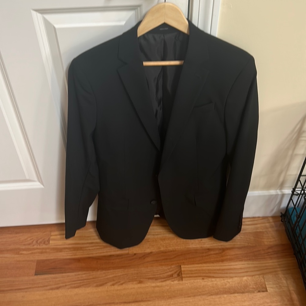 Black 38 Long Super Slim Fit suit separate